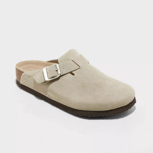 Suede Clog Taupe
